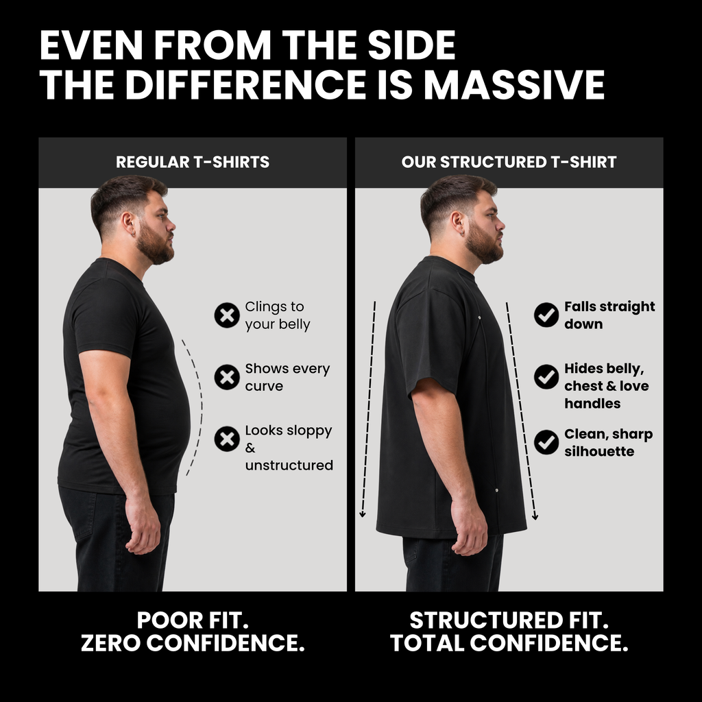 The Structured Tee, made for bigger bodies